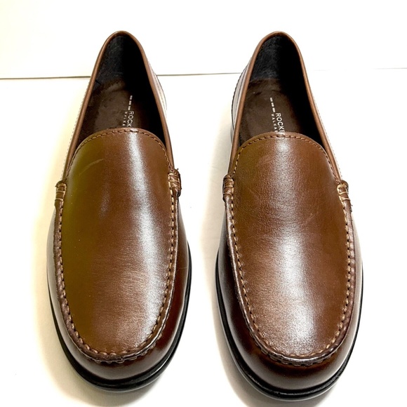 Rockport Classic Brown Leather Men’s Loafers Size 6.5W - Picture 7 of 8